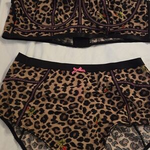 Torrid Leopard Print Bra and Panty Set